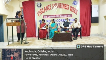 Observation of VIGILANCE AWARENESS WEEK at KUCHINDA COLLEGE, KUCHINDA