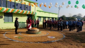 Flag hoisting in Kuchinda college, kuchinda and all 04 hostels