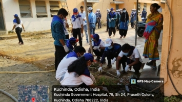 Cleaning program by NCC cadets,NSS volunteers and YRC  Volunteers of KUCHINDA COLLEGE, KUCHINDA,in the SD Hospital, KUCHINDA.